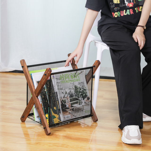 X Shape Magazine Record Rack Storage