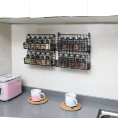 Spice Rack Organizer Wall Mounted 4-Tier Stackable Hanging Spice Jars Storage Racks,Great for Kitchen and Pantry,Up to Storage 36 Jars