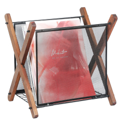 X Shape Magazine Record Rack Storage