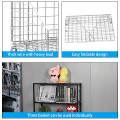 3 Tier Stackable Tea Bag Organizer Large Size with 5 Hooks Metal Wire Basket Coffee Snack Rack Holder Countertop Caddy