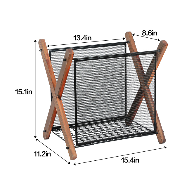 X Shape Magazine Record Rack Storage