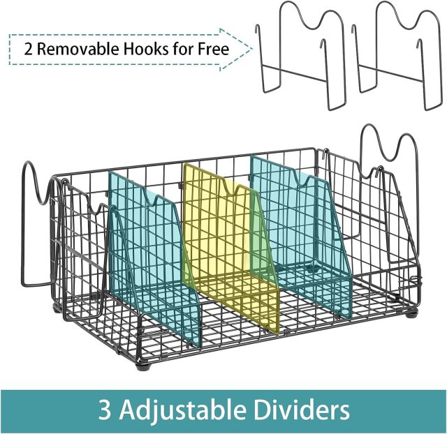 Multifunction Food Container Basket Adjustable 3 Dividers Container  Lid Organizer