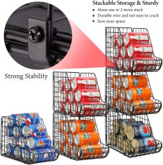 Stackable Can Organizer for Pantry Dispenser Storage Bins-3 Pack