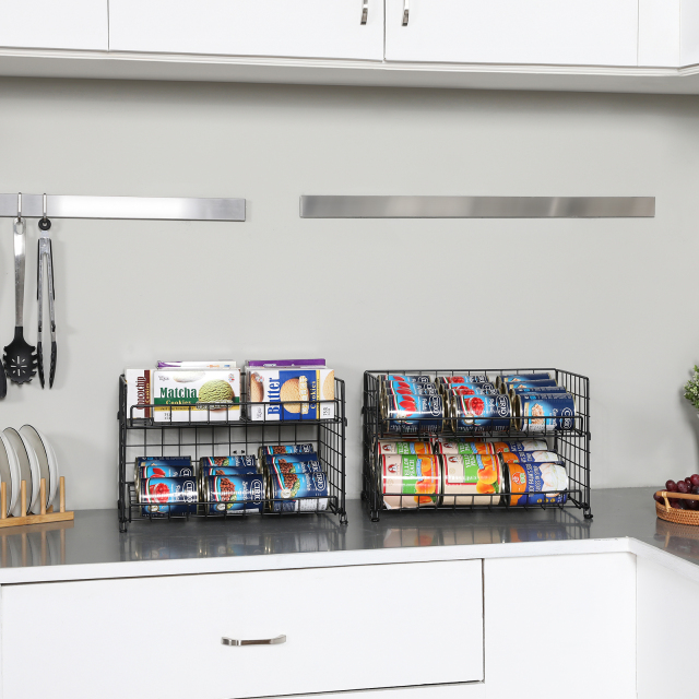 3-Tier Can Rack Organizer, Can Storage Rack for Kitchen Cabinet Pantry