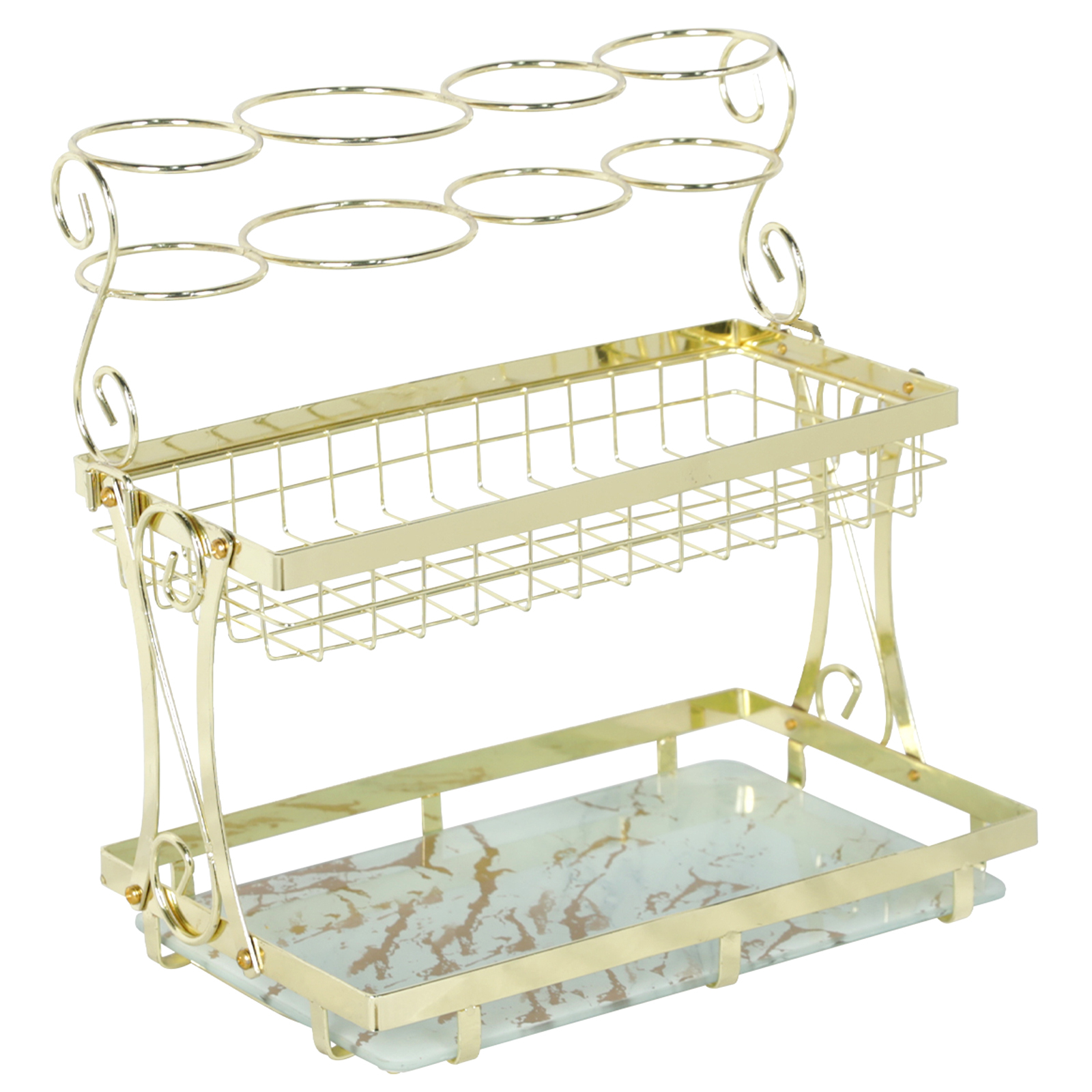 2 Tier Countertop Hair Dryer Hair Tool Organizer
