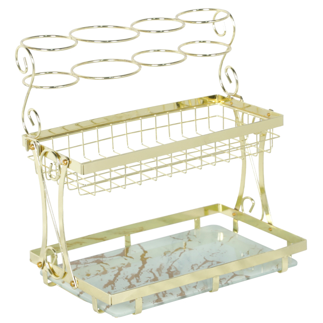 2 Tier Countertop Hair Dryer Hair Tool Organizer