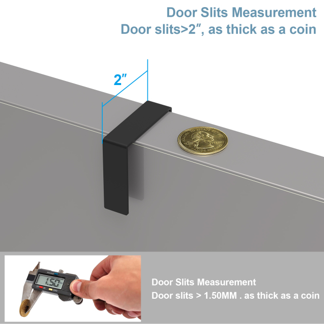 Over the Door Adjustable Metal Hat Holder with Hooks