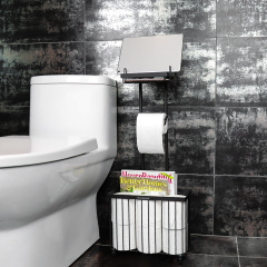 Toilet Paper Holder Racks with Phone Table Storage Tabel