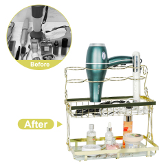 2 Tier Countertop Hair Dryer Hair Tool Organizer