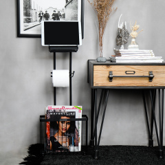 Toilet Paper Holder Racks with Phone Table Storage Tabel