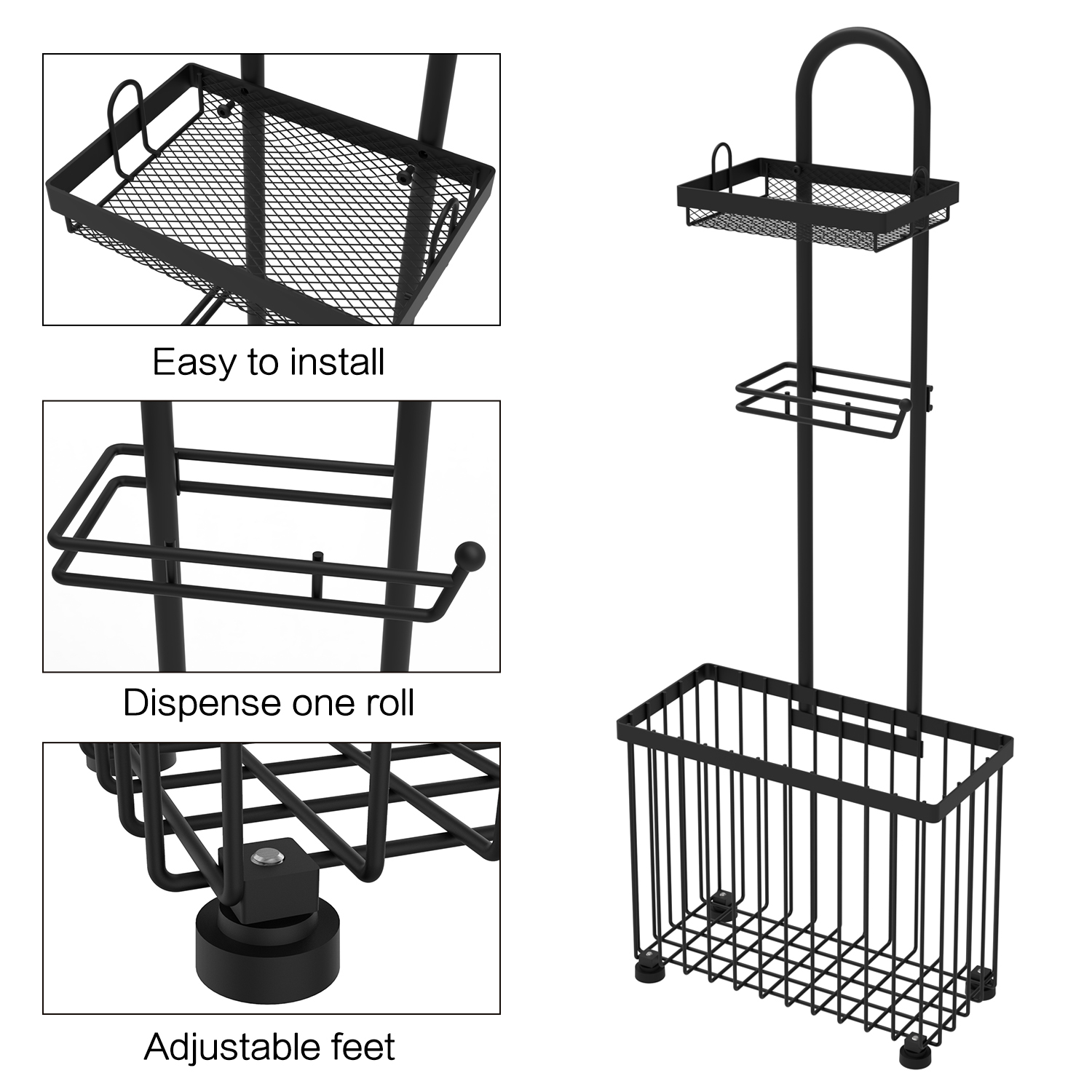 Toilet Paper Holder Racks with Phone Table Storage Tabel