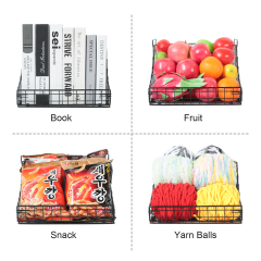 4pcs Stackable Foldable Countertop Wire Basket Closet Organizer