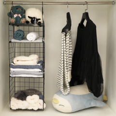 5 Tier Adjustable Stackable Foldable Hanging Countertop Closet Organizer Shelf