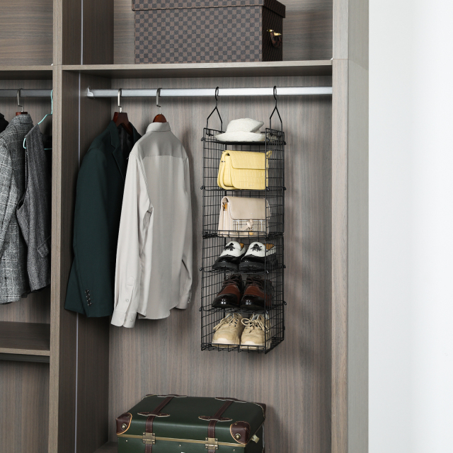 6 Tier Hanging Countertop Stackable Foldable Closet Organizer