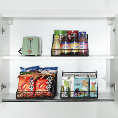 4pcs Stackable Foldable Countertop Wire Basket Closet Organizer