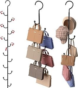 360° Rotating Purse Bag Wallets Hanging Shelf Storage Organizer