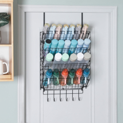 4 Tier Adjustable Over The Door Shoe Organizer with Hooks