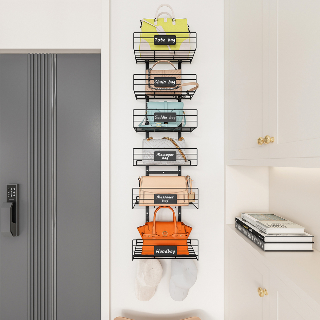 Over The Door Detachable Adjustable Storage Organizer Rack