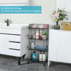 4 Tier Stackable Foldable Toys Plush Dools Kid Teen Products Organizer Wire Basket