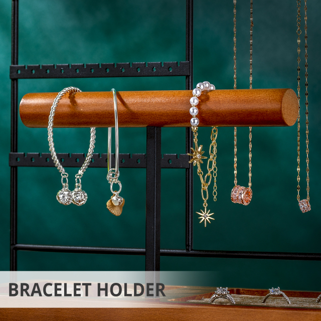 5 Tier Earring Necklace Display with Holder