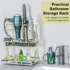 2 Tier Countertop Hair Dryer Hair Tool Organizer