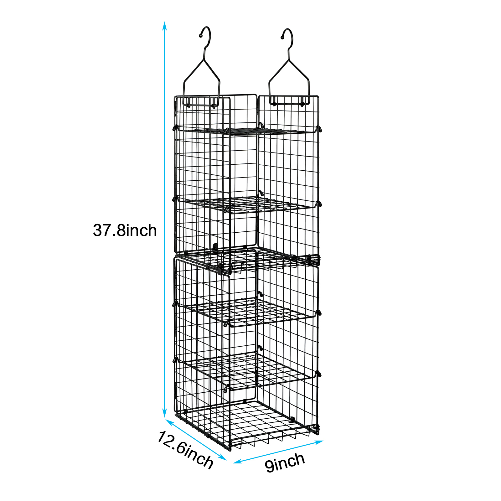 6 Tier Hanging Countertop Stackable Foldable Closet Organizer