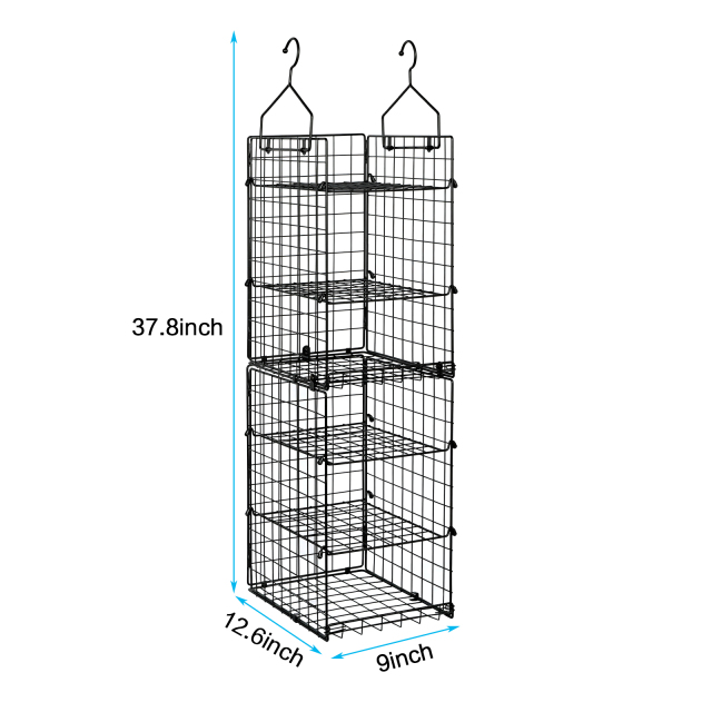 6 Tier Hanging Countertop Stackable Foldable Closet Organizer