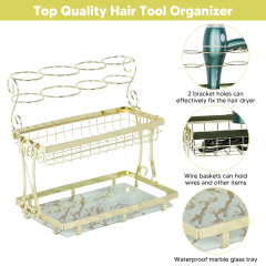 2 Tier Countertop Hair Dryer Hair Tool Organizer