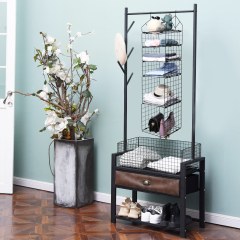 5 Tier Adjustable Stackable Foldable Hanging Countertop Closet Organizer Shelf
