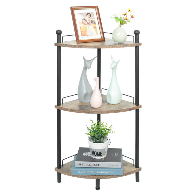 3 Tier Corner Shelf Multipurpose Corner Display Rack Industrial Storage ...