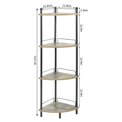 4 Tier Corner Shelf Free Standing Corner Shelves Multipurpose Corner Display Rack