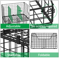 3 Tier Large Stackable Wire Baskets for Pantry Organizers and Storage