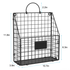 Hanging Wall File Holder Organizer Metal Wall Mount File Folders Magazine Rack