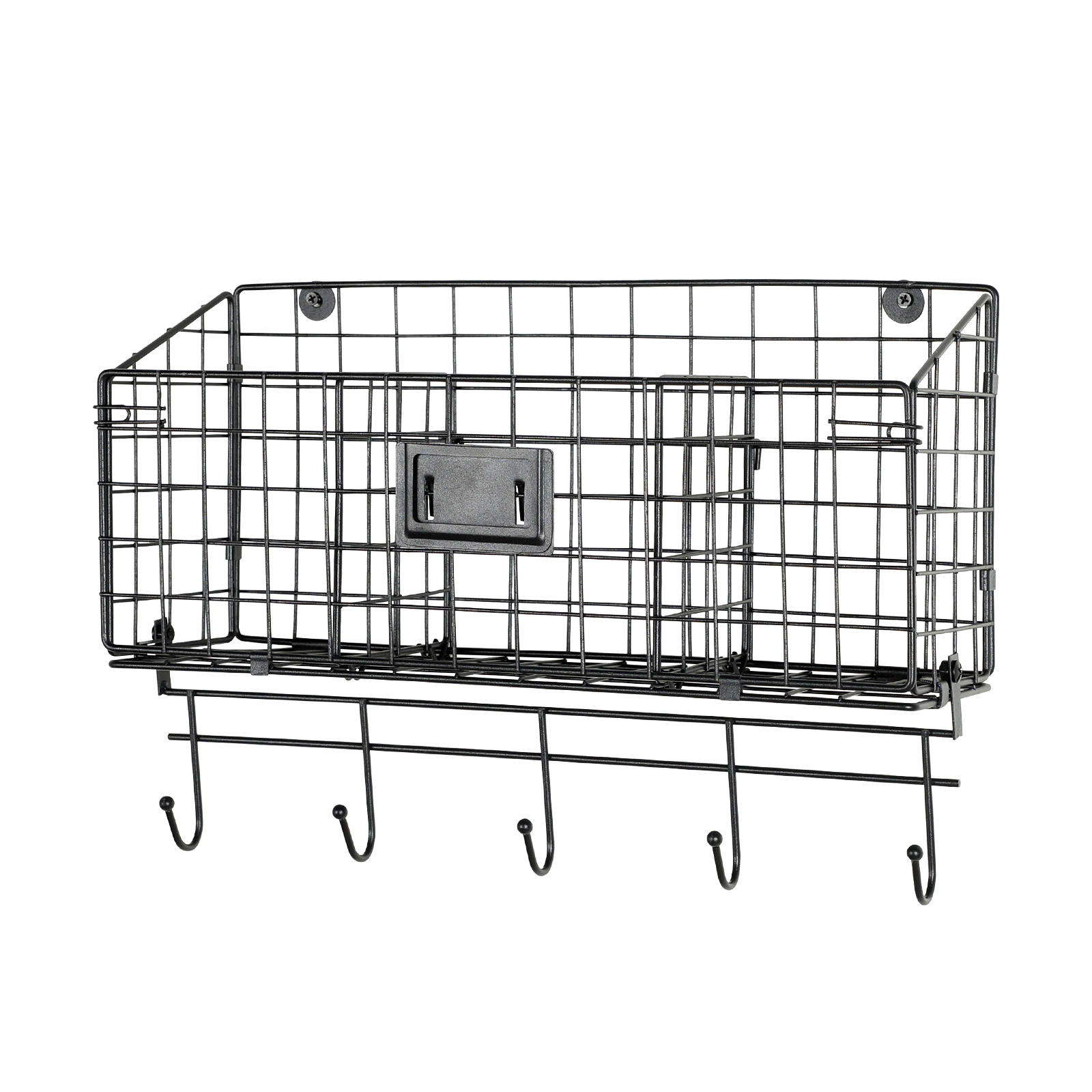 Wire Basket Desk Organizer Adjustable Divider and Tag Slot Wall Mounted Files Organizer