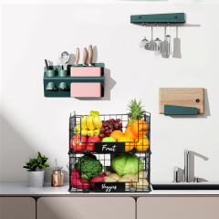 4 Pack XXL Stackable Wire Baskets with Handles for Pantry Storage and Organization,