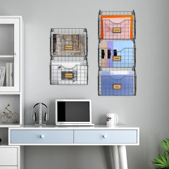 5 Tier Over the Door File Organizer Stackable Hanging Wall Files Rack