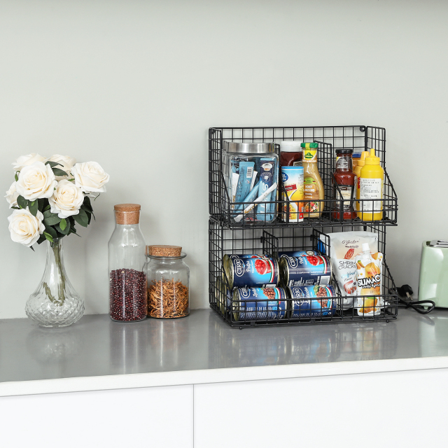 3-Pack Foldable Canned Food Holder for Kitchen Pantry Countertop Cabinet