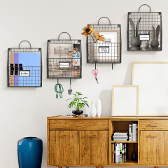 Hanging Wall File Holder Organizer Metal Wall Mount File Folders Magazine Rack
