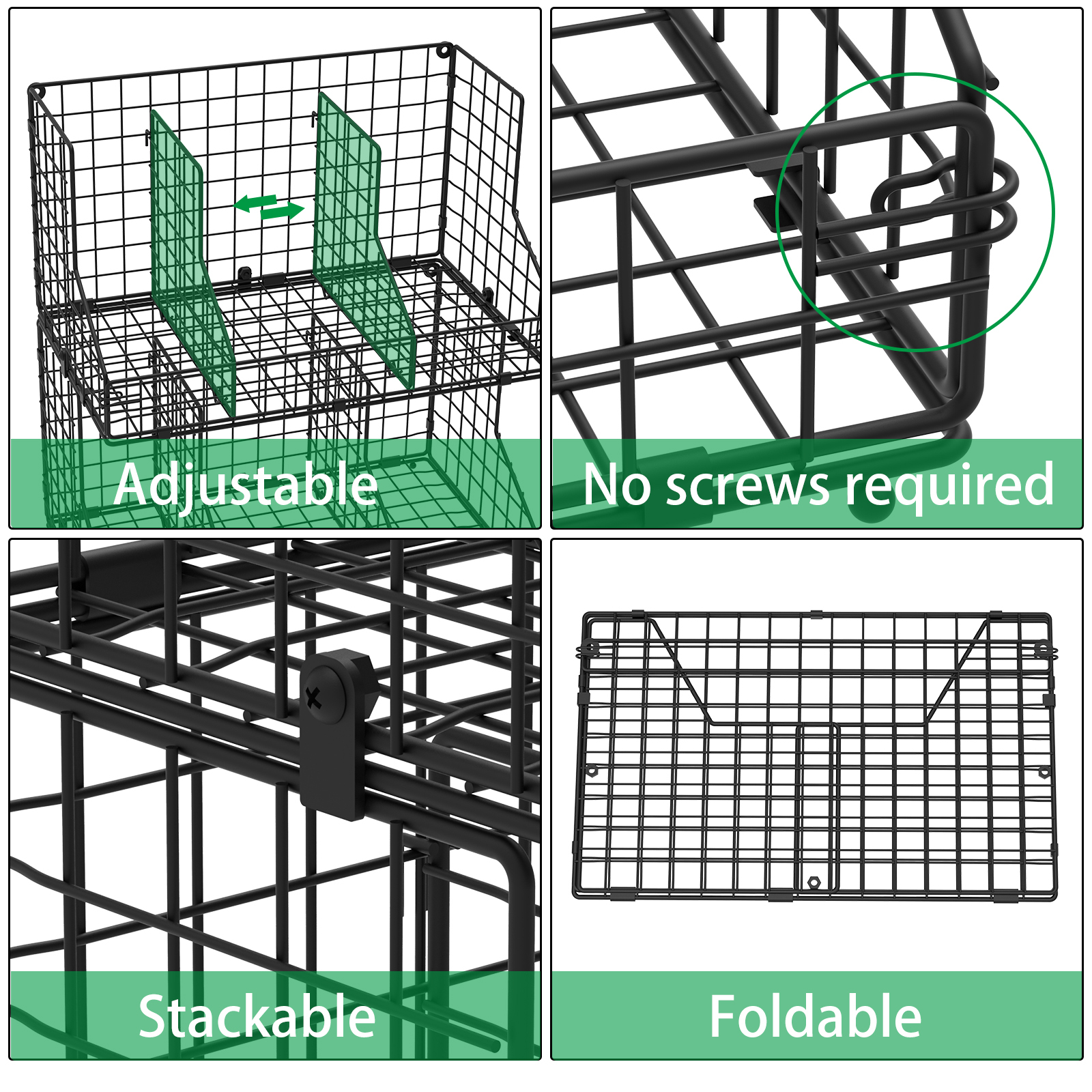 3-Pack Foldable Canned Food Holder for Kitchen Pantry Countertop Cabinet