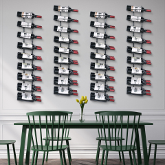 36 Bottle Wall Mounted Adjustable and Separable Metal Hanging Wine Bottle Holder Rack