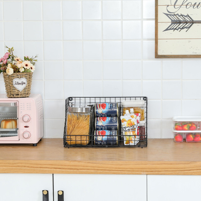 Stackable Wire Baskets for Pantry Organizers and Storage