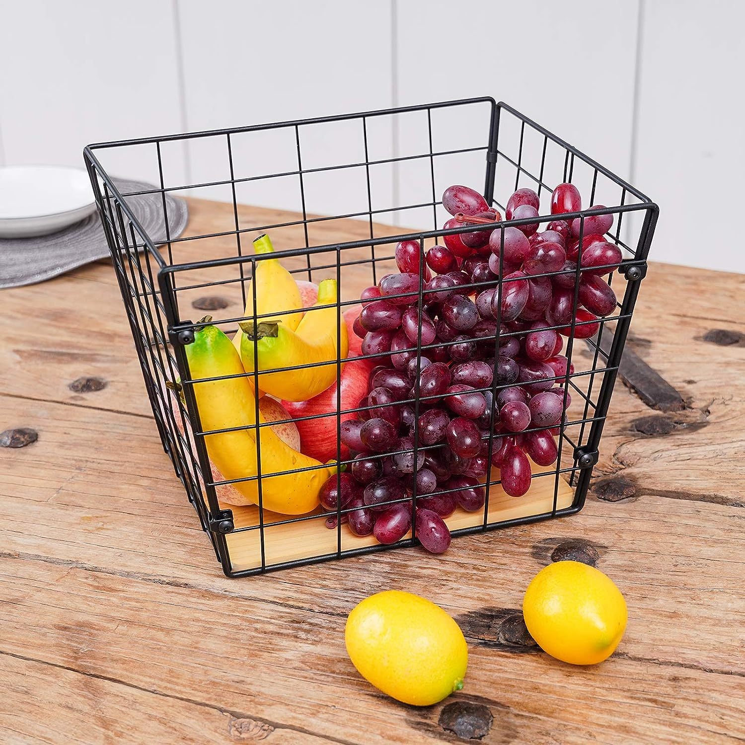 3-Tier-fruit-Wire-Market-Basket-Stand Kitchen Snack Vegetable Metal baskets Storage Tiered Wire Basket Organizer