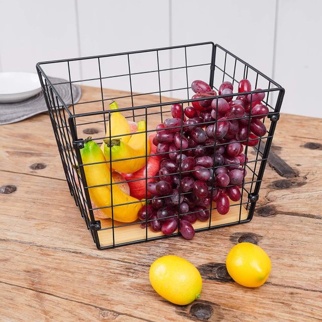 3-Tier-fruit-Wire-Market-Basket-Stand Kitchen Snack Vegetable Metal baskets Storage Tiered Wire Basket Organizer
