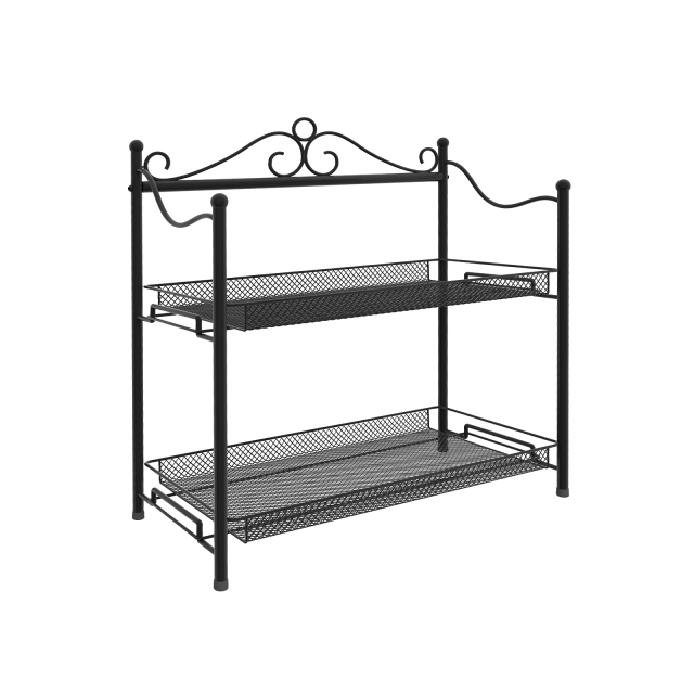 2-Tier Spice Organizer kitchen counter organizer Standing Seasoning Rack Spice Shelf Storage Holder