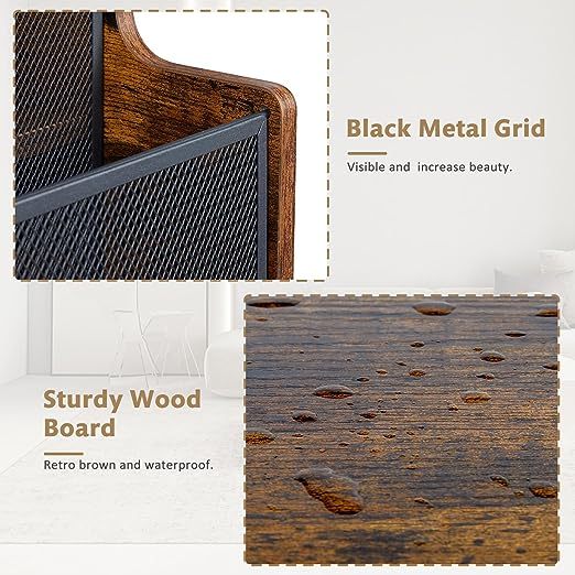 Stepped 3 Tier Record Crate Wooden Album Storage Desktop Organizer Box for Vinyl