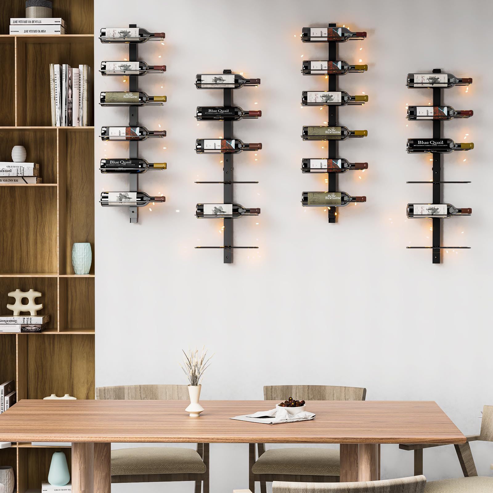 LED Wall Mounted Detachable12 Bottle Wine Holder