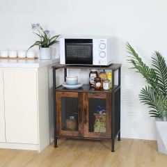 Wine Bar Rack Cabinet Detachable Wine Rack Coffee Bar Cabinet with Glass Holder