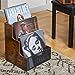 Stepped 3 Tier Record Crate Wooden Album Storage Desktop Organizer Box for Vinyl