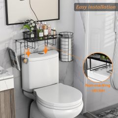 Multifunctional Over The Toilet Storage Shelf with Paper Holder