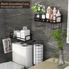 Multifunctional Over The Toilet Storage Shelf with Paper Holder